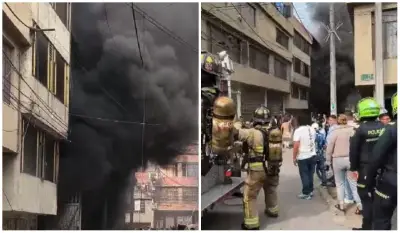 Incendio voraz consume vivienda de cuatro pisos en Kennedy, Bogotá; temen por personas atrapadas