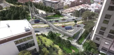 Inicia construcción de puente peatonal en calle 112 con Novena tras años de contratiempos y fallas contractuales