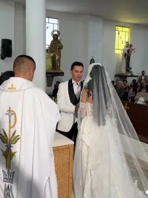 Jhonny Rivera y Jenny López sellan su amor en emotiva boda tradicional en Risaralda