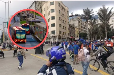 Manifestaciones de recicladores paralizan centro de Bogotá y afectan sistema Transmilenio