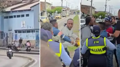 Nueva agresión a guarda de tránsito en Cali: motociclista lo atropelló y regresó a insultarlo