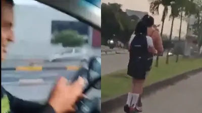 Policía de Cali grabó insultos a joven en patineta eléctrica: institución abre investigaciones