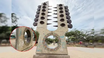 Vandalizan monumentos recién restaurados en Bucaramanga, patrimonio cultural afectado