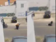 Cámaras captan brutal ataque a mujer en Bogotá: la golpearon y dispararon con arma de fogueo