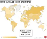 Colombia ocupa el segundo lugar mundial en crimen organizado según índice global 2025