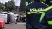 Moto de policía involucrada en trágico accidente de la avenida 68 en Bogotá deja tres muertos