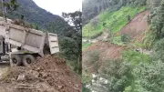Obra vial en Floridablanca genera represamiento de quebrada y amenaza viviendas rurales