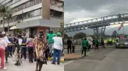 Protestas en el CAN de Bogotá dejan 1.500 funcionarios retenidos en Ministerio de Educación