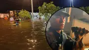 Soldado rescata y adopta perrita en inundaciones de Montería: un gesto de esperanza en Córdoba