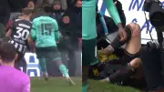 Yerson Mosquera protagoniza choque viral en la FA Cup que deja rival cubierto de barro