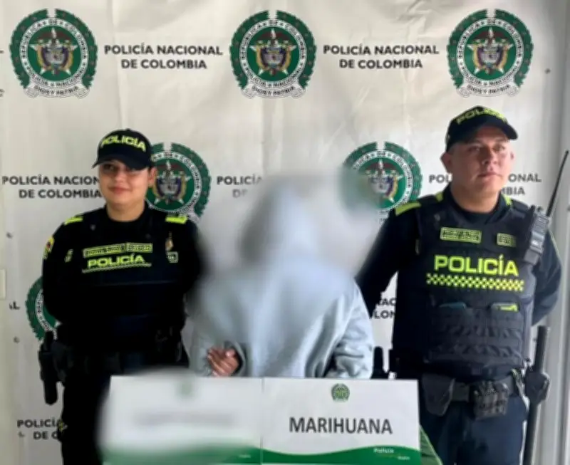 Adolescente de 14 años detenido con 11 kilos de marihuana en terminal sur de Bogotá