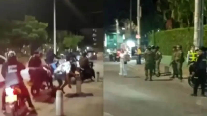 Agentes de tránsito y policías atacados con piedras y palos en Cali