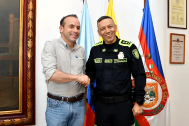 Alcalde de Cali se reúne con nuevo comandante de la Policía Metropolitana para fortalecer seguridad