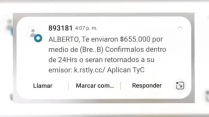 Alerta en Bogotá: Estafadores usan falsos pagos de Bre-B para robar datos bancarios