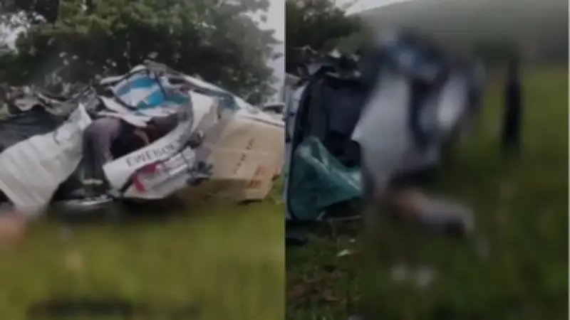 Ambulancia se volcó en la vía Cisneros-Puerto Berrío, Antioquia: cuatro personas resultaron heridas