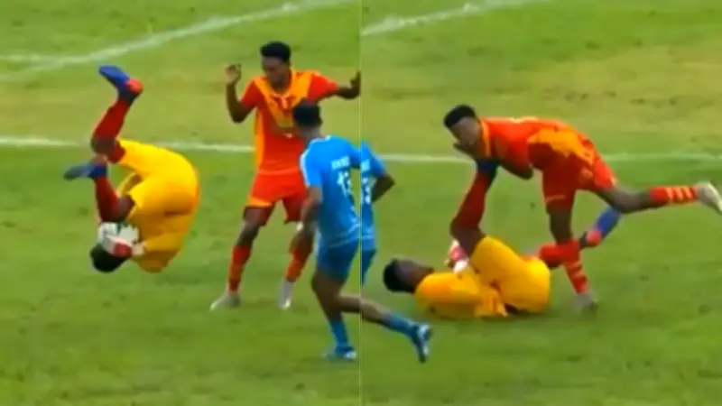 Arquero concede penalti tras acrobacia en Etiopía: viral en redes sociales