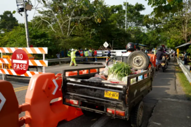 Avanzan trabajos en Puente Guillermo Gaviria tras erosión del río Magdalena