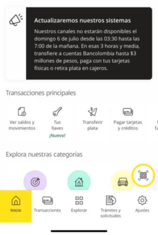 Bancolombia enfrenta nueva caída masiva en plataformas digitales afectando transacciones