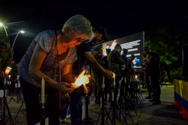 Cali rinde homenaje multitudinario a militares y policías fallecidos en tragedia aérea de Putumayo
