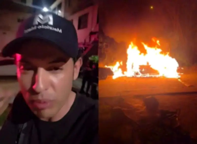 Candidato del Centro Democrático denuncia incendio de su vehículo de campaña en Santander
