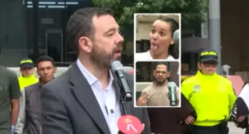 Capturados en Bogotá desatan polémica con burlas a Galán durante presentación judicial