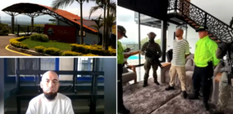 Capturan a alias Cakín, cabecilla de Los Flacos, en lujosa mansión de Pereira con su prometida alemana