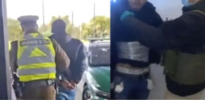 Capturan a alias 'Cristiano Ronaldo' en Chile con dos kilos de cocaína adheridos a su cuerpo