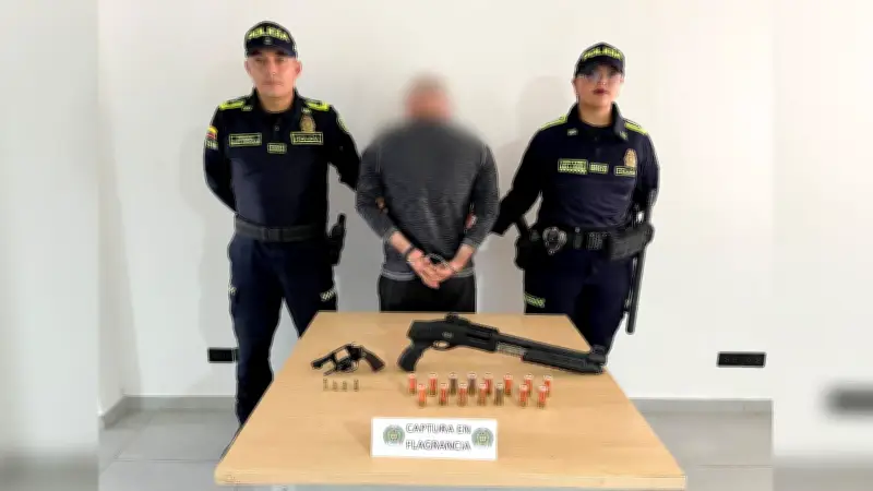 Capturan a hombre por porte ilegal de armas en vía Girón-Zapatoca, Santander