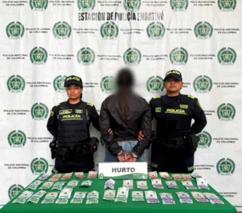 Capturan a 'la reina del cosquilleo' en Bogotá con más de 10 anotaciones por hurto agravado