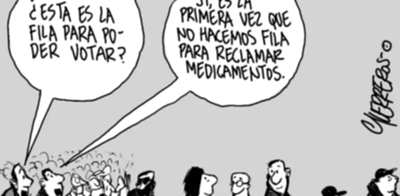 Caricaturas satíricas critican la fiesta democrática y sus contradicciones políticas