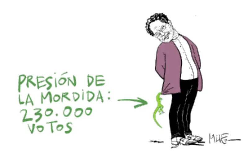 Caricaturista Mheo critica la corrupción política en su más reciente viñeta