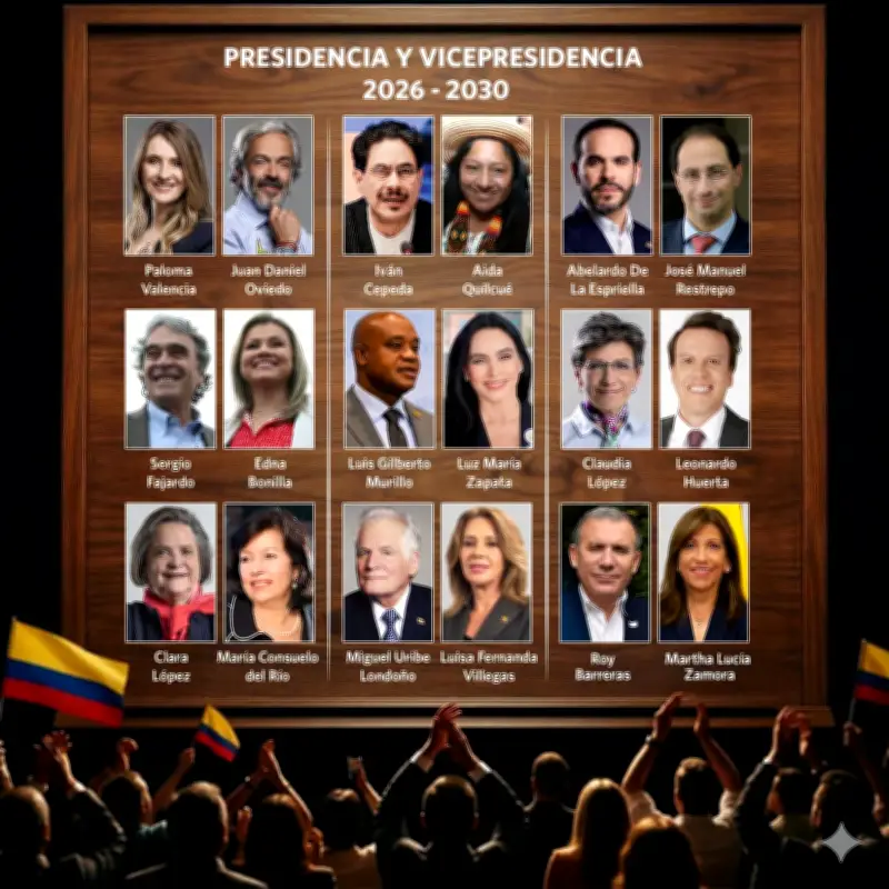Carrera presidencial colombiana toma forma con trece candidatos y sus fórmulas vicepresidenciales