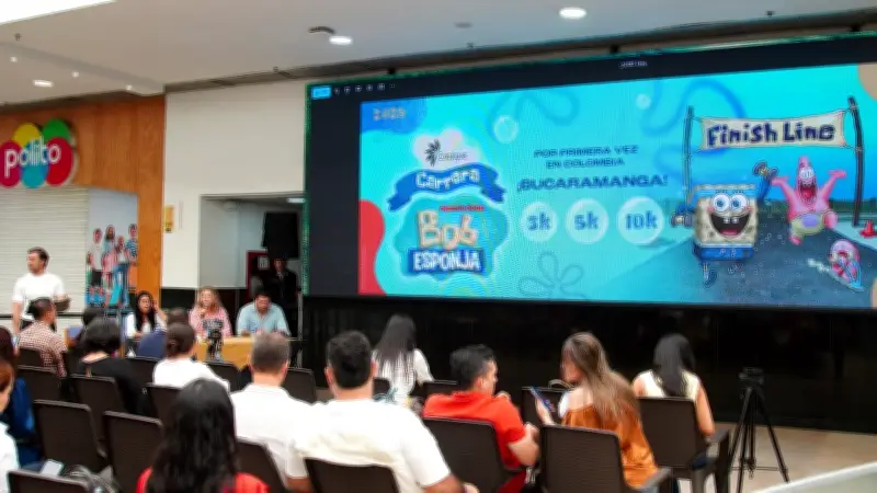 Carrera temática de Bob Esponja llega a Bucaramanga para promover conciencia ambiental
