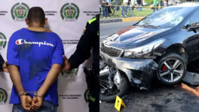 Cinco personas, entre ellas dos policías, resultaron lesionadas tras persecución por hurto de vehículo en Cali