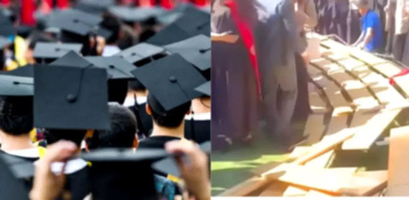 Colapso de estructura en graduación deja 33 estudiantes heridos en Universidad Iberoamericana de México