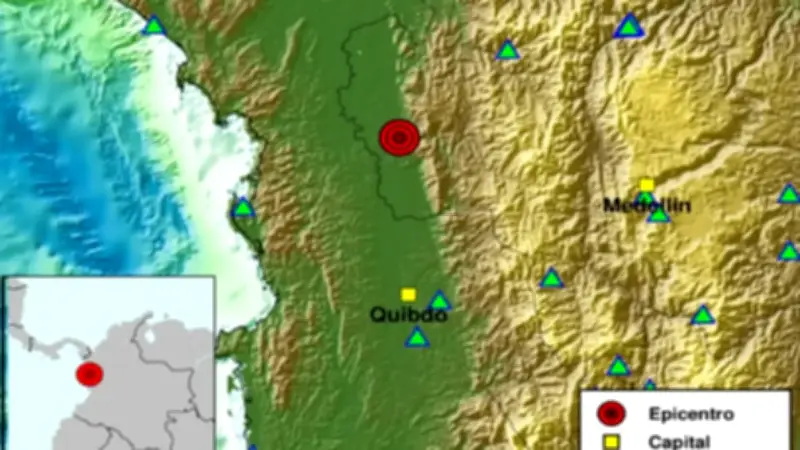 Colombia registra más de 20 sismos en un día, con epicentros en Antioquia y Santander