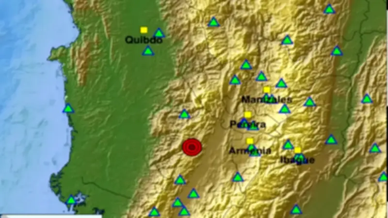 Colombia registra seis sismos en un solo día, según reporte del Servicio Geológico