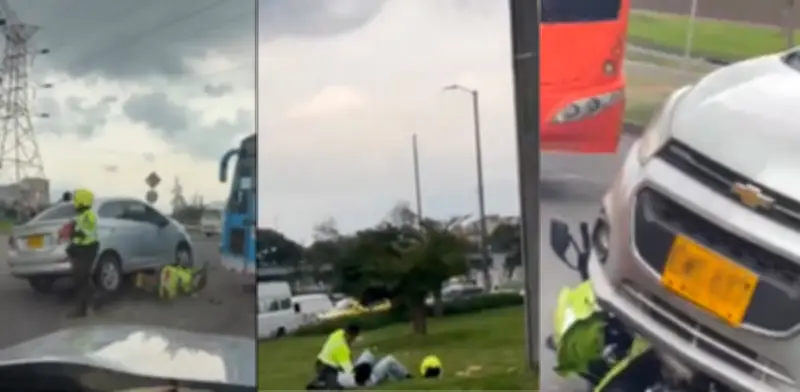 Conductor de 21 años atropelló y agredió a policía de tránsito en Terminal Salitre de Bogotá