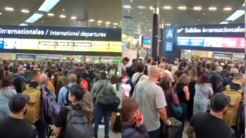 Congestión masiva en El Dorado: filas kilométricas para salidas internacionales en Semana Santa