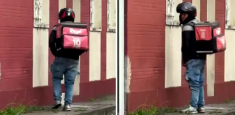 Conmoción en Bogotá por video de domiciliario exhibicionista en barrio Santa Isabel