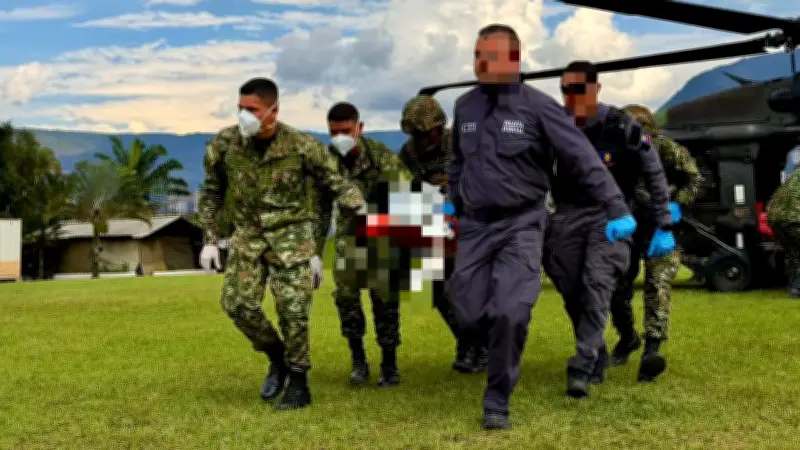 Cuerpo de alias 'Ramiro', abatido en operación, llega a Medicina Legal de Medellín
