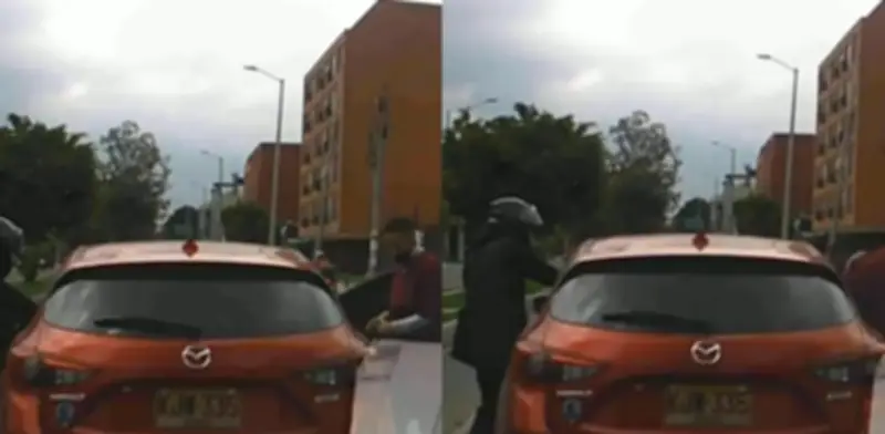 Delincuentes armados asaltan vehículo en Suba durante cambio de semáforo en Bogotá