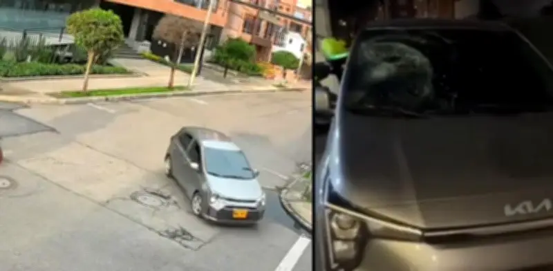 Domiciliarios atacan conductor tras reclamo por saltarse señal de pare en Bogotá