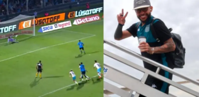 Duván Vergara, con 'señal divina', guía a arquero de Racing para atajar penal decisivo