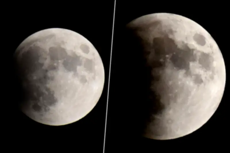 Eclipse lunar parcial en Bucaramanga: Astrónomo captura el 'mordisco' de la sombra terrestre