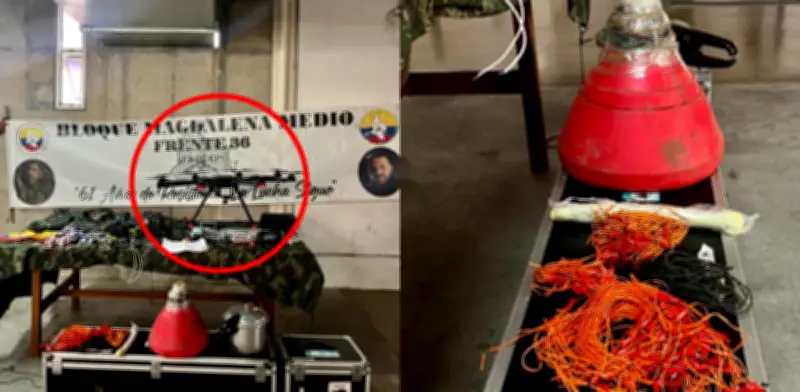 Ejército asesta golpe a disidencias de las Farc en Antioquia al incautar dron y explosivos