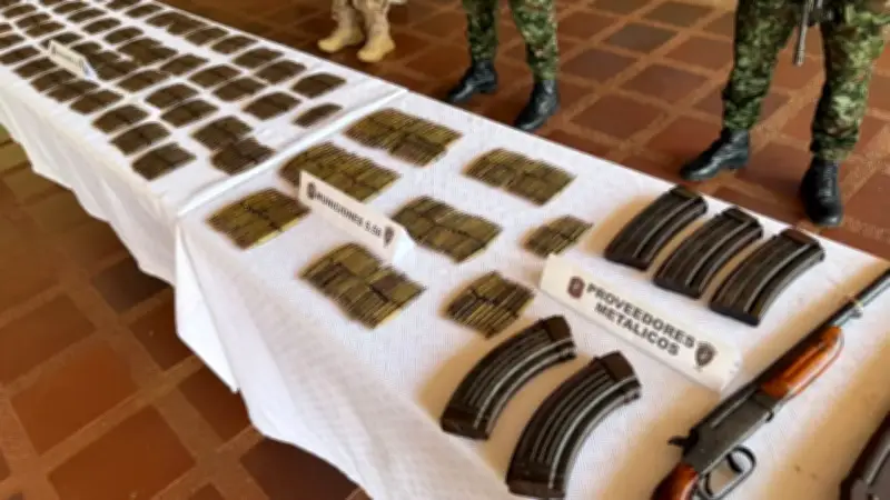 Ejército de Colombia incauta arsenal del ELN en operativo en Vichada