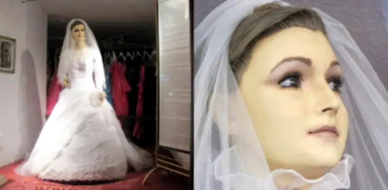 El misterio de 'Pascualita': El maniquí que lleva casi 100 años en una tienda de novias en México
