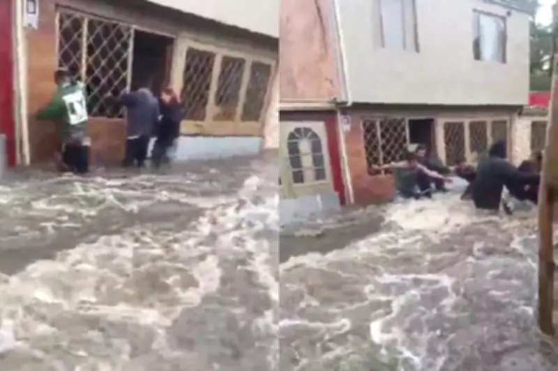 Emergencia en Facatativá por desbordamiento de quebradas tras intensas lluvias