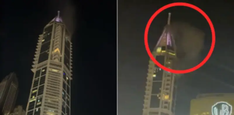 Evacuación masiva en Dubai tras interceptación de proyectiles: daños en rascacielos y alertas a residentes